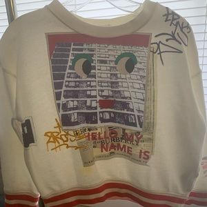 White Burberry Sweatshirt Size 6